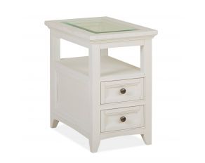 Heron Cove Chairside End Table In Chalk White