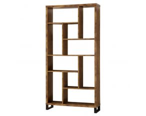 10-Shelf Bookcase in Antique Nutmeg