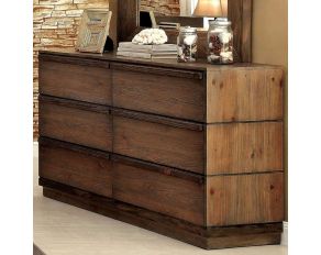 Furniture of America Coimbra Dresser in Rustic Natural Tone Finish