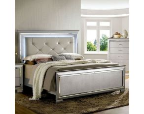 Furniture of America Bellanova California King Bed in Silver