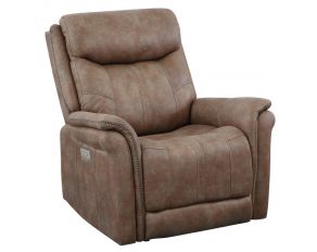 Morrison Dual Power Recliner in Camel