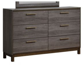 Furniture of America Manvel Dresser in Two-Tone Antique Gray Finish