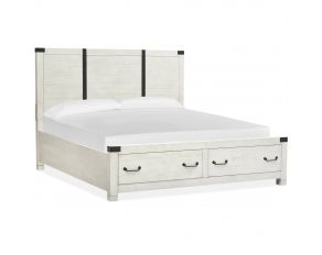 Chesters Mill Queen Panel Storage Bed in Alabaster