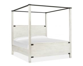 Chesters Mill Queen Poster Bed in Alabaster