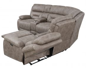 Aria 3 Piece Dual Power Reclining Sectional in Desert Sand