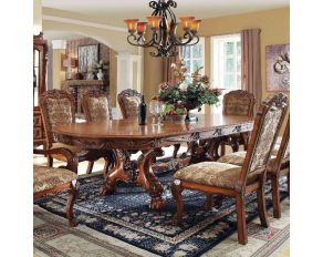 Medieve Formal Dining Table in Antique Oak