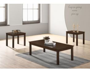 Pierce 3 Piece Cocktail Table Set in Brown