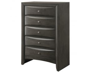 Emily 5 Drawer Chest in Grey