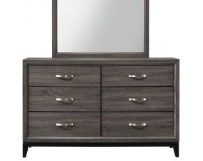 Akerson 6 Drawer Dresser in Grey