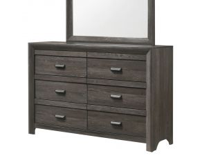 Adelaide 6 Drawer Dresser in Grayish Brown