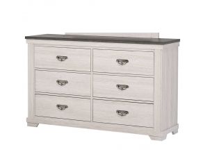 Leighton 6 Drawer Dresser in White