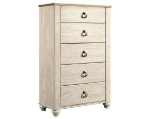Ashley Furniture Willowton Five Drawer Chest in Two-tone