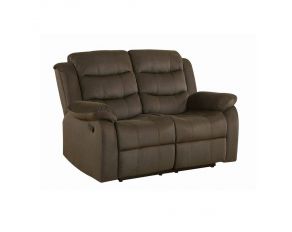 Rodman Pillow Top Arm Motion Loveseat in Olive Brown