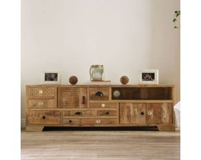 Blanchefleur Media Console in Weathered Light Natural Tone
