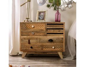 Blanchefleur 9 Drawer Chest in Weathered Light Natural Tone