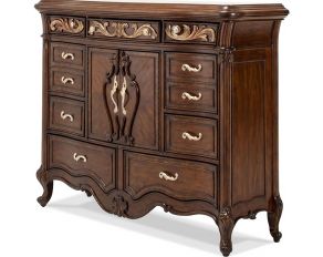 AICO Platine de Royale Tall Dresser in Light Espresso