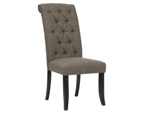 Ashley Furniture Tripton Dining Upholstered Side Chair in Graphite - Set of 2
