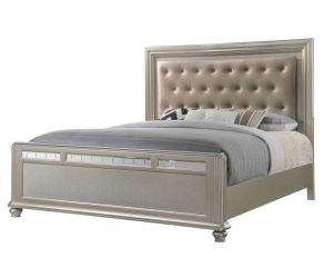 Kaleidoscope King Upholstered Bed in Platinum