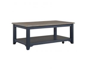 Summerville Rectangular Cocktail Table in Navy