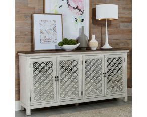 Westridge 4 Door Accent Cabinet in Wire Brushed Gray