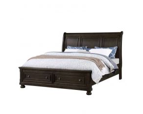 Lauren King Storage Bed in Brown Acacia