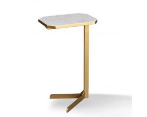 Crossings Eden Accent Table in Iron and Marble