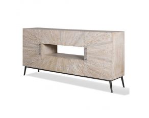 Crossings Monaco 69 Inch TV Console in Weathered Blanc