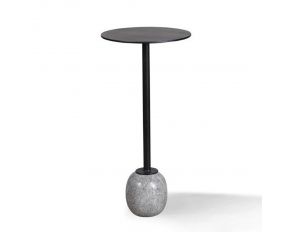 Crossings Serengeti Accent Table in Iron and Marble