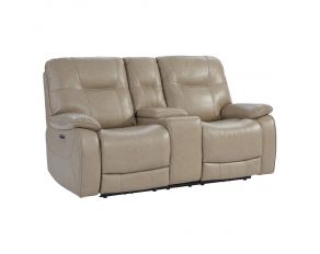 Axel Power Console Loveseat in Parchment