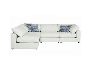 Serene 4-Piece Upholstered Sectional in Beige