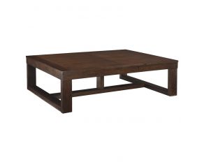 Ashley Furniture Watson Rectangular Cocktail Table in Dark Brown