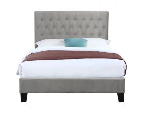 Amelia Full Bed in Light Grey