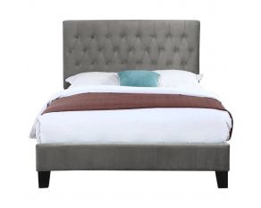 Amelia King Bed in Dark Grey