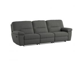 Alberta 3 Piece Reclining Sectional Sofa in Charcoal Gray