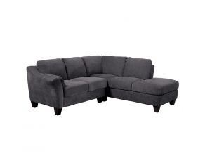 Clayton II 2 Piece Sectional with 2 Pillows in Grey