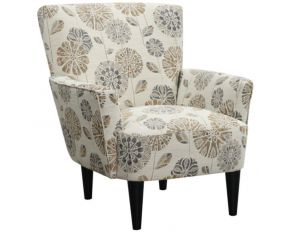 Flower Power Accent Chair in Taupe Multi