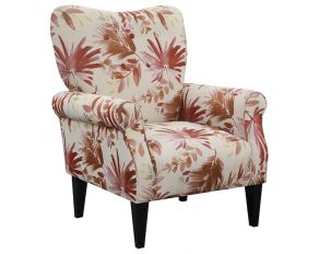 Lydia Accent Chair in Red Multi