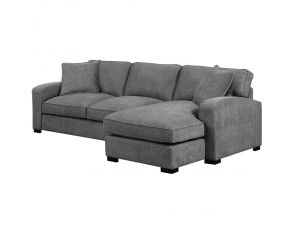 Repose 2 Piece Sectional Right Arm Facing Chaise in Dark Grey