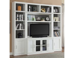 Catalina 4 Piece Space Saver Entertainment Wall in Cottage White