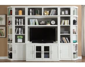 Catalina 6 Piece Small Entertainment Wall in Cottage White