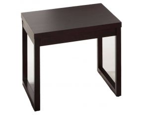 Athena End Table in Dark Chocolate