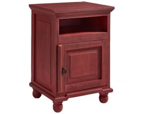 Finn Nightstand in Rustic Red