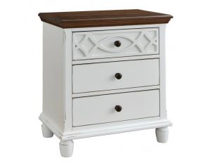 Granada Nightstand in Vanilla and Oak