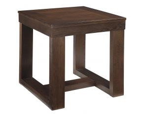 Ashley Furniture Watson Square End Table in Dark Brown