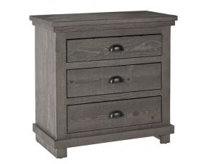 Willow Night Stand in Distressed Dark Gray