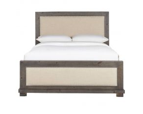 Willow Queen Upholstered Bed in Distressed Dark Gray