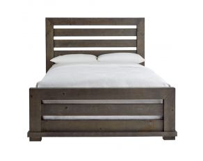 Willow King Slat Bed in Distressed Dark Gray