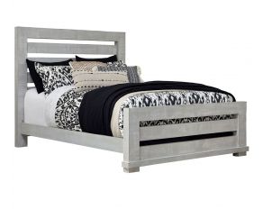 Willow Queen Slat Bed in Gray Chalk