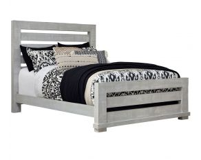 Willow King Slat Bed in Gray Chalk