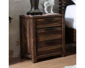 Furniture of America Hankinson Night Stand in Rustic Natural Tone Finish